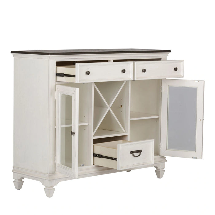 Allyson Park Buffet in White with Charcoal image