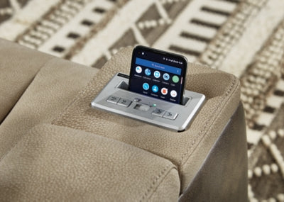 Next-Gen DuraPella Power Reclining Loveseat with Console - Plourde Furniture Co (Caribou, ME)