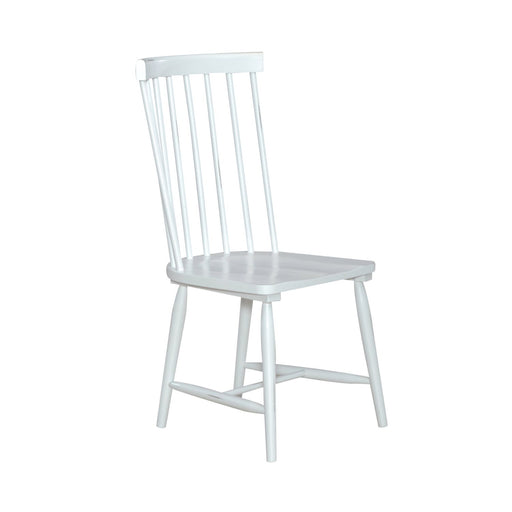 Capeside Cottage Spindle Back Side Chair (Set of 2) in Porcelain White - Plourde Furniture Co (Caribou, ME)