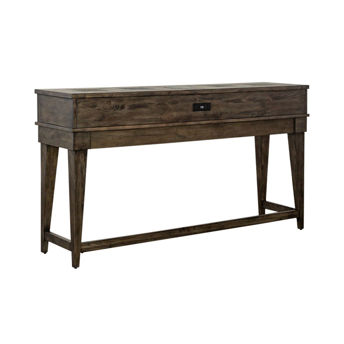 Arrowcreek Console Bar Table in Weathered Stone - Plourde Furniture Co (Caribou, ME)