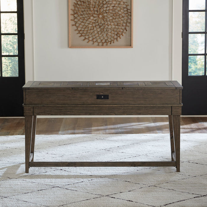 Arrowcreek Console Bar Table in Weathered Stone image