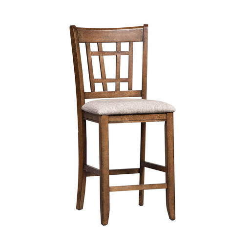 Santa Rosa II 24" Lattice Back Ct Ht Chair (Set of 2) in Antique Honey - Plourde Furniture Co (Caribou, ME)