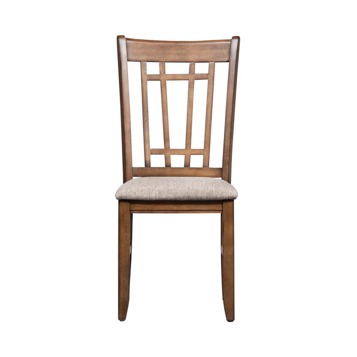 Santa Rosa II Lattice Back Side Chair (Set of 2) in Antique Honey - Plourde Furniture Co (Caribou, ME)