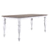 Ocean Isle Rectangular Leg Table in Antique White with Weathered Pine image