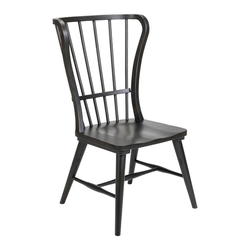 River Place Windsor Back Side Chair - Black (RTA) - Plourde Furniture Co (Caribou, ME)
