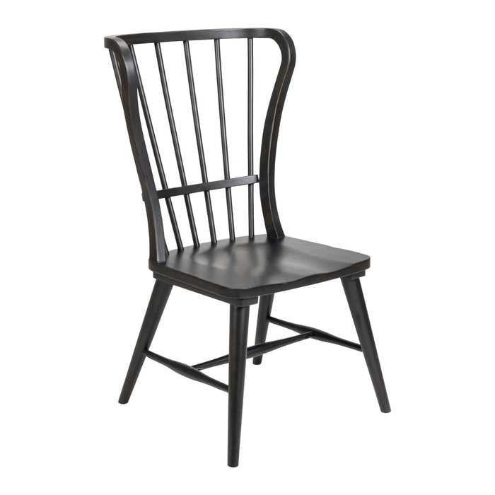 River Place Windsor Back Side Chair - Black (RTA) - Plourde Furniture Co (Caribou, ME)