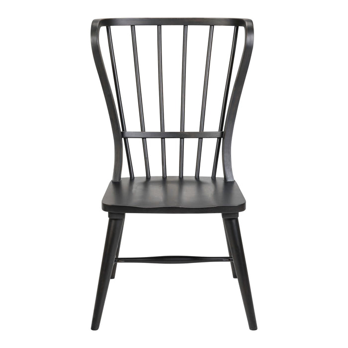 River Place Windsor Back Side Chair - Black (RTA) - Plourde Furniture Co (Caribou, ME)