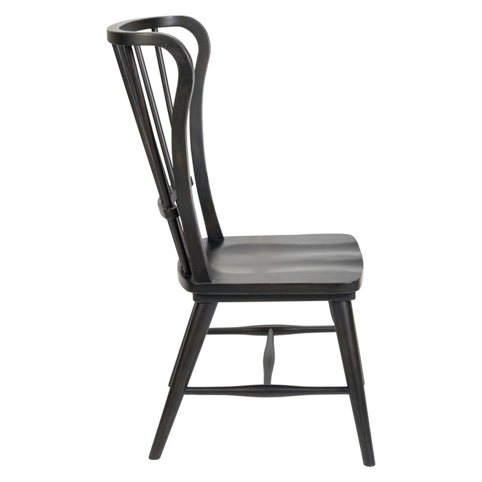 River Place Windsor Back Side Chair - Black (RTA) - Plourde Furniture Co (Caribou, ME)