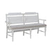 River Place Panel Back Bench in Riverstone White & Tobacco - Plourde Furniture Co (Caribou, ME)