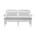 River Place Panel Back Bench in Riverstone White & Tobacco - Plourde Furniture Co (Caribou, ME)