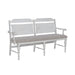 River Place Panel Back Bench in Riverstone White & Tobacco - Plourde Furniture Co (Caribou, ME)