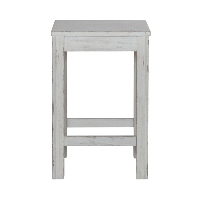 Liberty Furniture River Place Console Stool in Riverstone White & Tobacco