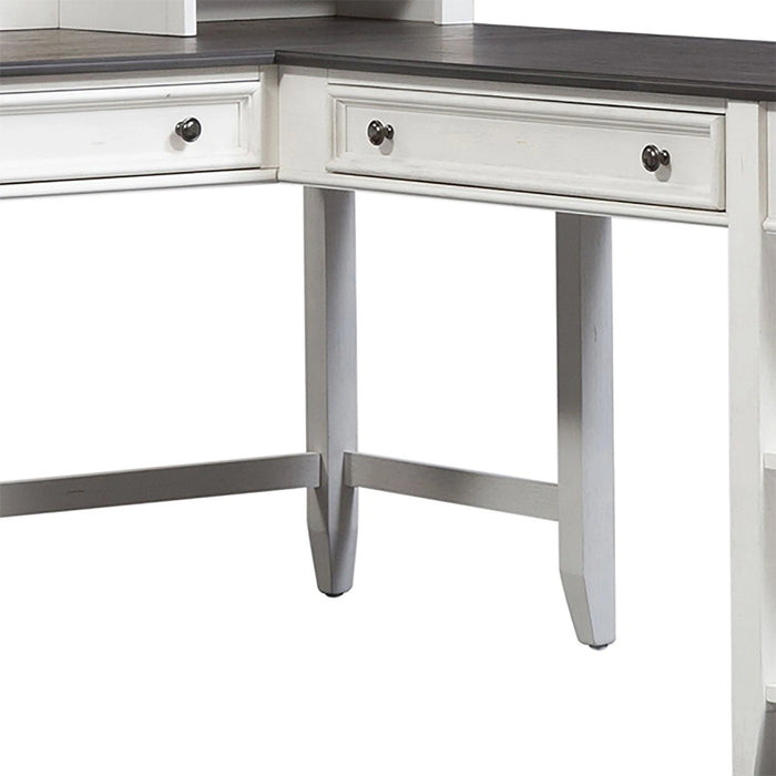 Allyson Park Right Turn Writing Desk in Wirebrushed White image