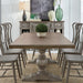 River Place 9 Piece Trestle Table Set - Plourde Furniture Co (Caribou, ME)