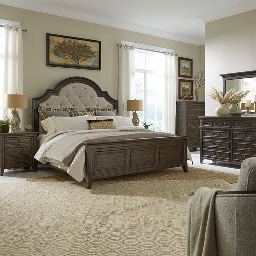 Paradise Valley King Uph Bed, Dresser & Mirror, Chest, Night Stand image