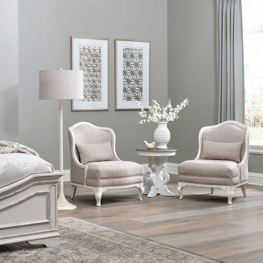 Magnolia Manor Upholstered Accent Chair in Antique White - Plourde Furniture Co (Caribou, ME)