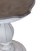 Magnolia Manor Round Accent Table in Antique White Base w/ Weathered Bark Tops - Plourde Furniture Co (Caribou, ME)