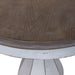 Magnolia Manor Round Accent Table in Antique White Base w/ Weathered Bark Tops - Plourde Furniture Co (Caribou, ME)