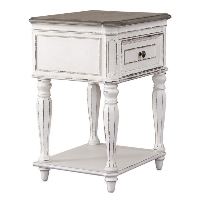 Magnolia Manor Leg Nightstand in Antique White - Plourde Furniture Co (Caribou, ME)