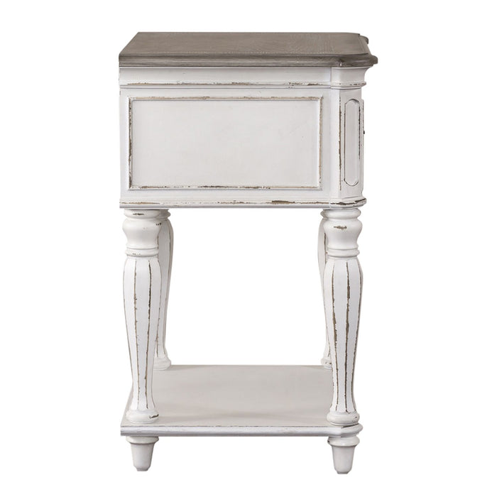 Magnolia Manor Leg Nightstand in Antique White - Plourde Furniture Co (Caribou, ME)