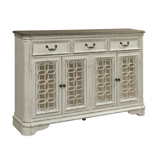 Magnolia Manor Hall Buffet in Antique White - Plourde Furniture Co (Caribou, ME)