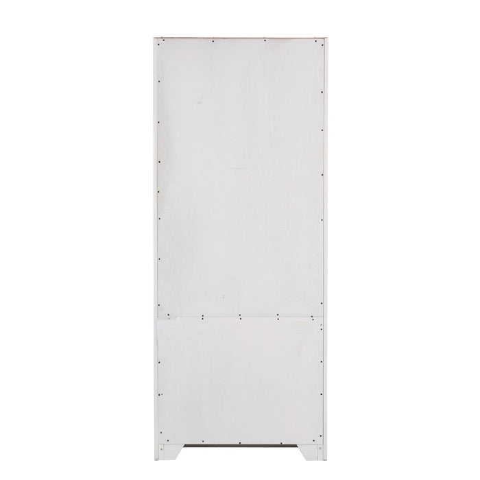 Magnolia Manor Bunching Bookcase in Antique White - Plourde Furniture Co (Caribou, ME)