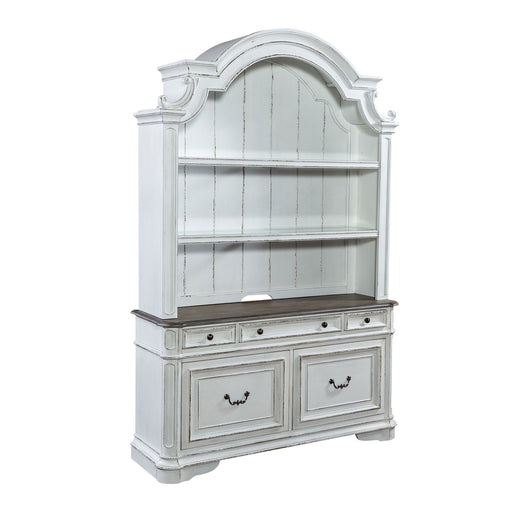 Magnolia Manor Opt Credenza & Hutch - Plourde Furniture Co (Caribou, ME)