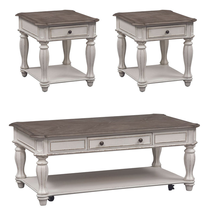 Magnolia Manor 3 Piece Set (1-Cocktail 2-End Tables) - Plourde Furniture Co (Caribou, ME)