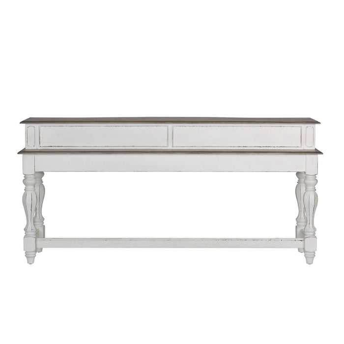 Magnolia Manor Console Bar Table in Antique White - Plourde Furniture Co (Caribou, ME)