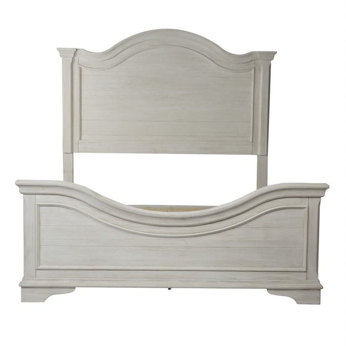 Liberty Furniture Bayside King Panel Bed in Antique White