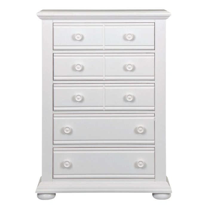 Summer House 5 Drawer Chest in White image