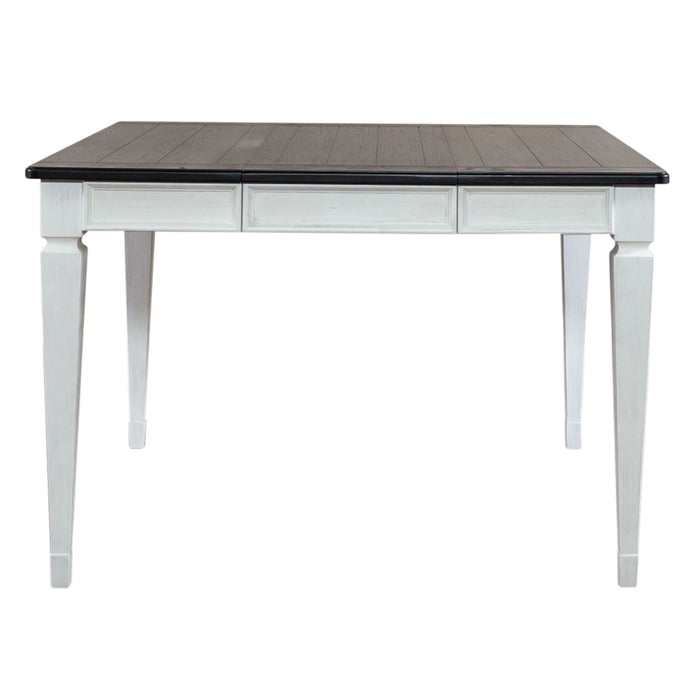 Allyson Park Pedestal Counter Height Leg Table in Wirebrushed White image