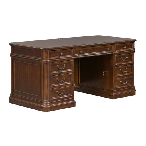 Brayton Manor Jr Executive Desk in Cognac - Plourde Furniture Co (Caribou, ME)
