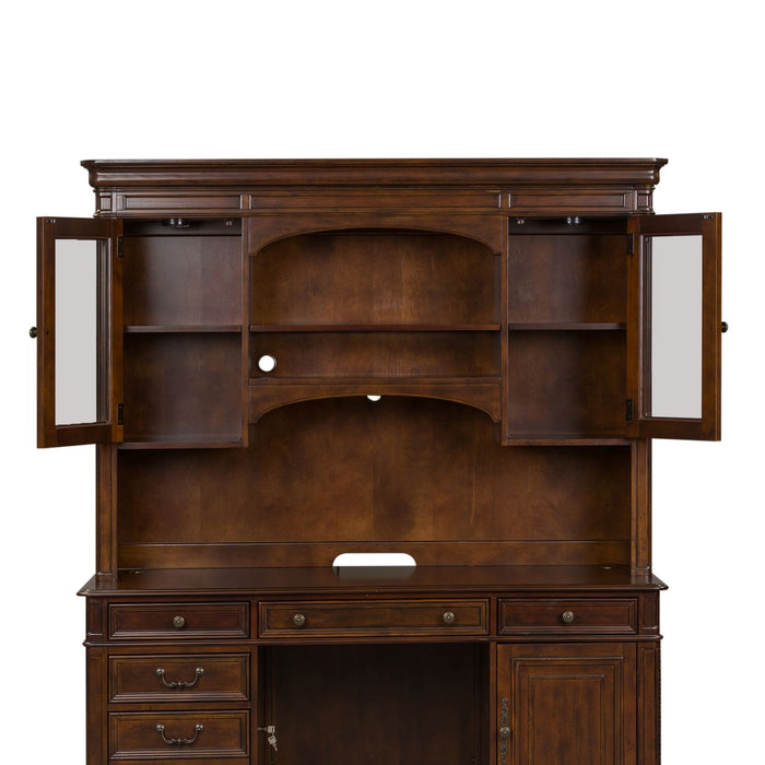 Brayton Manor Jr Executive Credenza Hutch in Cognac - Plourde Furniture Co (Caribou, ME)