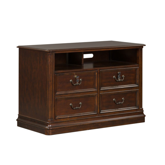 Brayton Manor Jr Executive Media Lateral File in Cognac - Plourde Furniture Co (Caribou, ME)