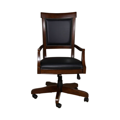 Brayton Manor Jr Executive Desk Chair (RTA) in Cognac - Plourde Furniture Co (Caribou, ME)