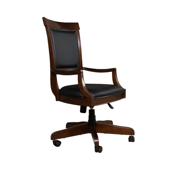 Brayton Manor Jr Executive Desk Chair (RTA) in Cognac - Plourde Furniture Co (Caribou, ME)