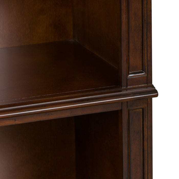 Brayton Manor Jr Executive Open Bookcase in Cognac - Plourde Furniture Co (Caribou, ME)