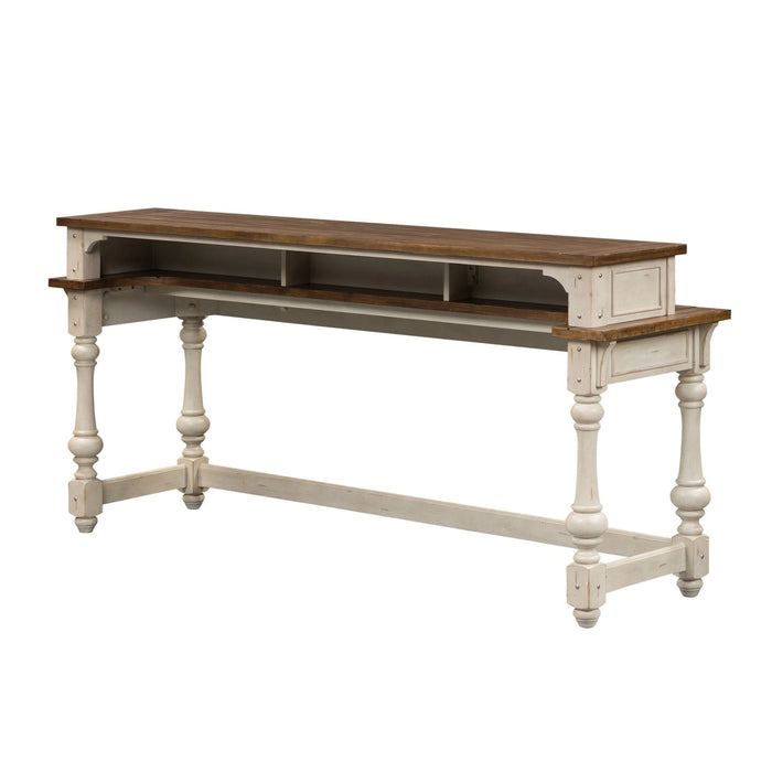 Morgan Creek Console Bar Table in Antique White image