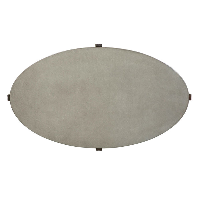 Cascade Oval Cocktail Table in Wire Brush Rustic Brown - Plourde Furniture Co (Caribou, ME)
