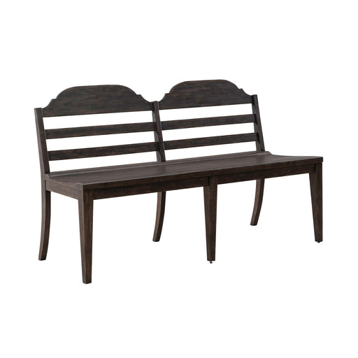 Paradise Valley Ladder Back Bench in Saddle Brown - Plourde Furniture Co (Caribou, ME)
