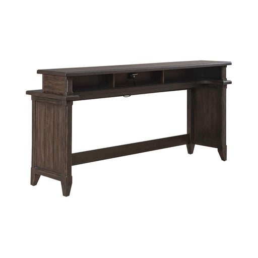 Paradise Valley Console Bar Table in Saddle Brown - Plourde Furniture Co (Caribou, ME)