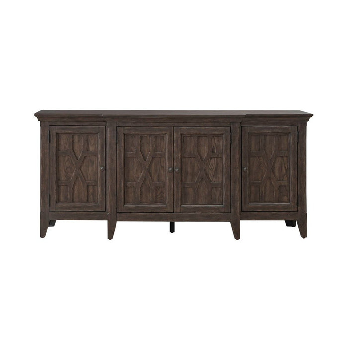 Liberty Furniture Paradise Valley 76 Inch TV Console in Saddle Brown