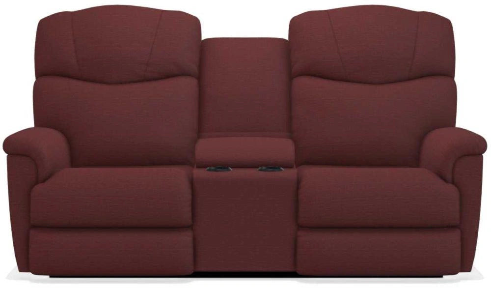 La-Z-Boy Lancer Power La-Z Time Merlot Full Reclining Loveseat with Console