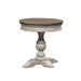 Heartland Round Pedestal Chair Side Table in Antique White image