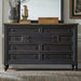 Americana Farmhouse 9 Drawer Dresser in Black image
