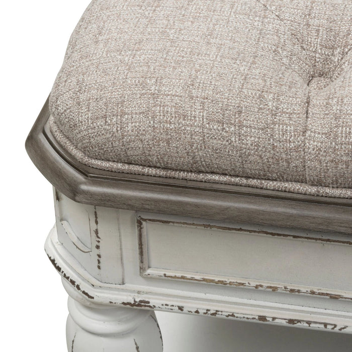 Magnolia Manor Bed Bench in Antique White image
