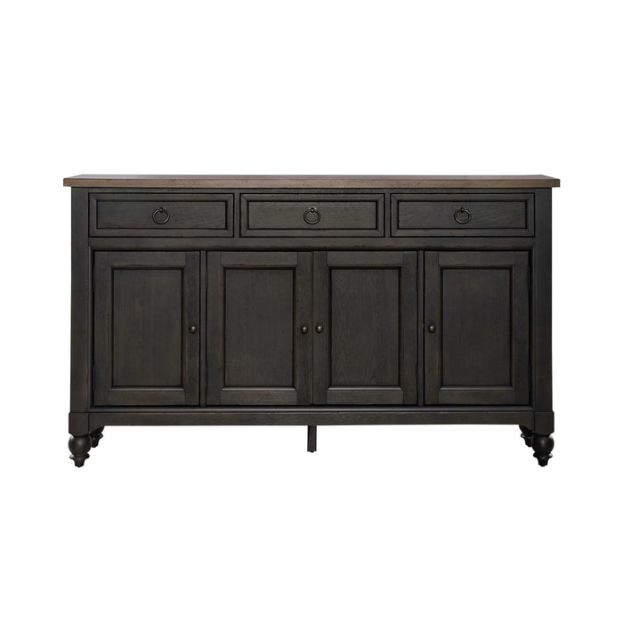 Americana Farmhouse Hall Buffet in Dusty Taupe & Black image