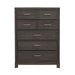 Modern Edge 5 Drawer Chest in Caffe - Plourde Furniture Co (Caribou, ME)