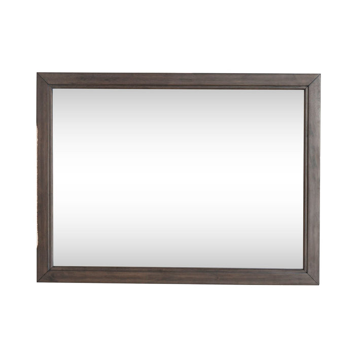 Modern Edge Landscape Mirror in Caffe - Plourde Furniture Co (Caribou, ME)